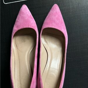 J Crew Dulci Kitten Heels, Suede, 7.5 Neon Orchid Pink